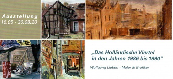 Plakat für die Ausstellung mit einigen Bildern des Wolfgang Liebert